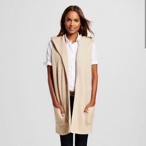 Merona Sleeveless Tan Cardigan Medium